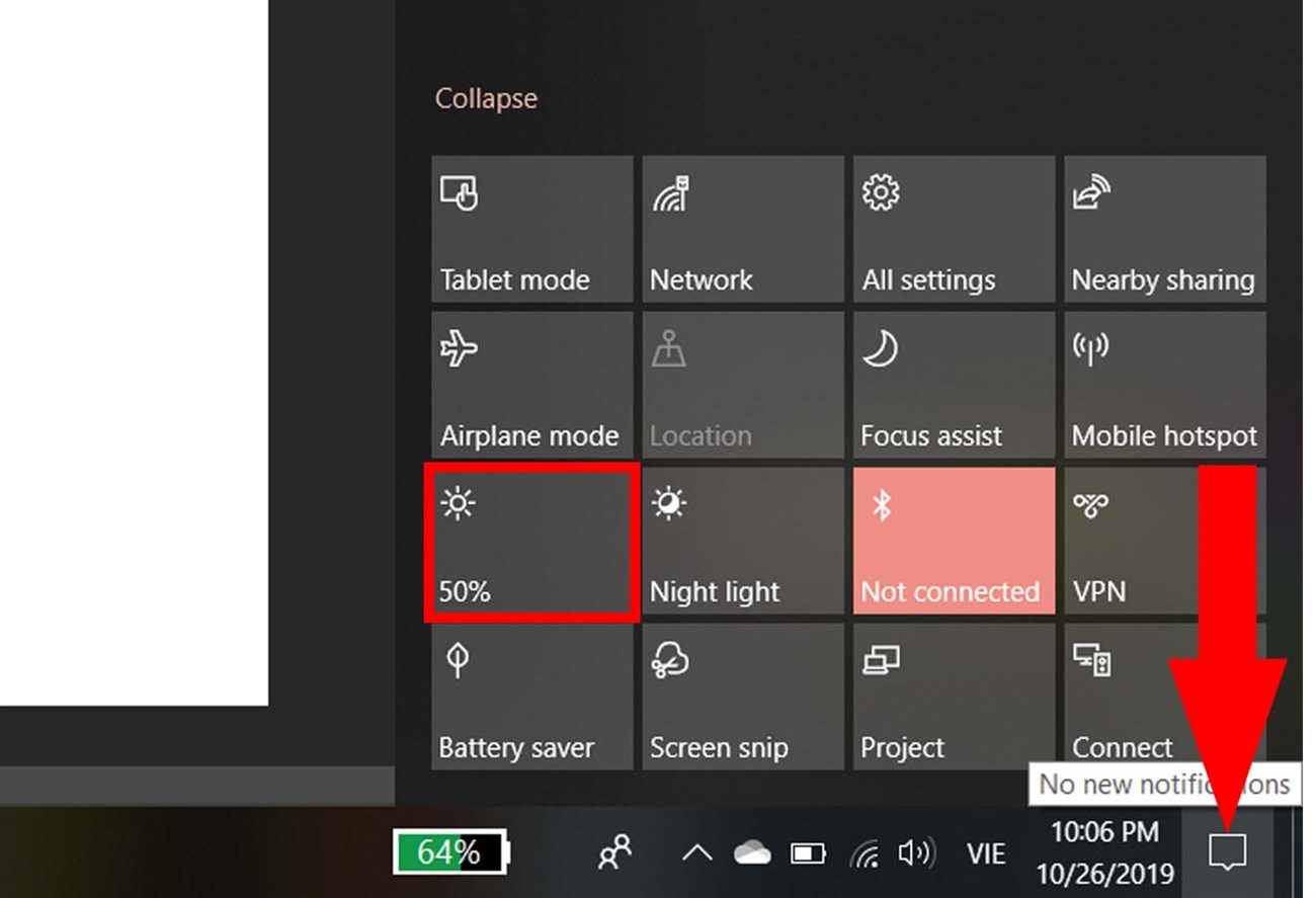 Cách thay đổi độ sáng màn hình bằng phím cứng trên màn hình